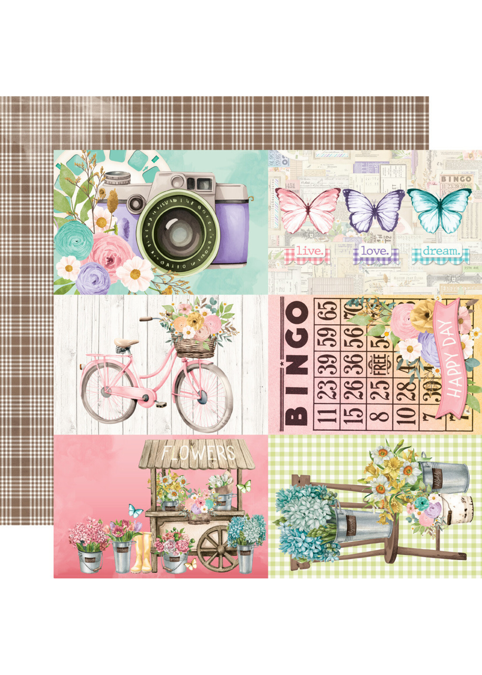 Simple Stories 12x12 Simple Vintage Flower Shoppe, 4x6 Elements