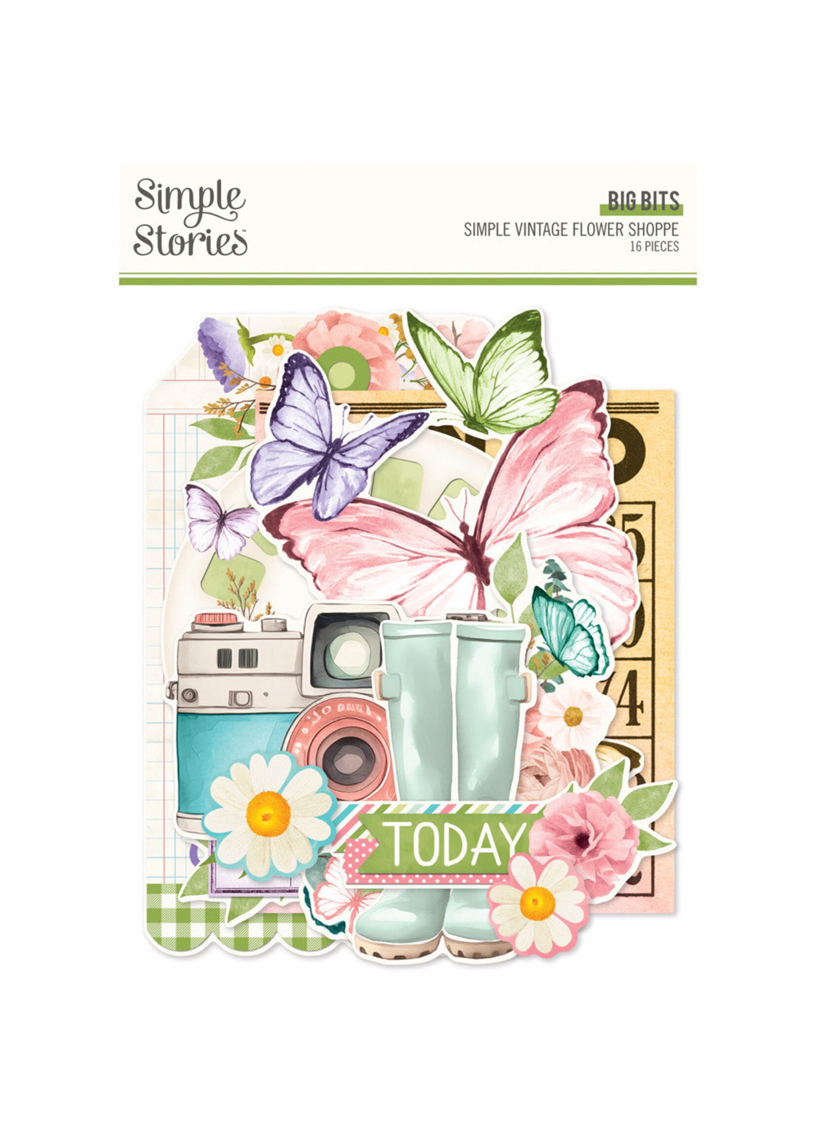 Simple Stories Simple Stories Big Bits & Pieces, Simple Vintage Flower Shoppe