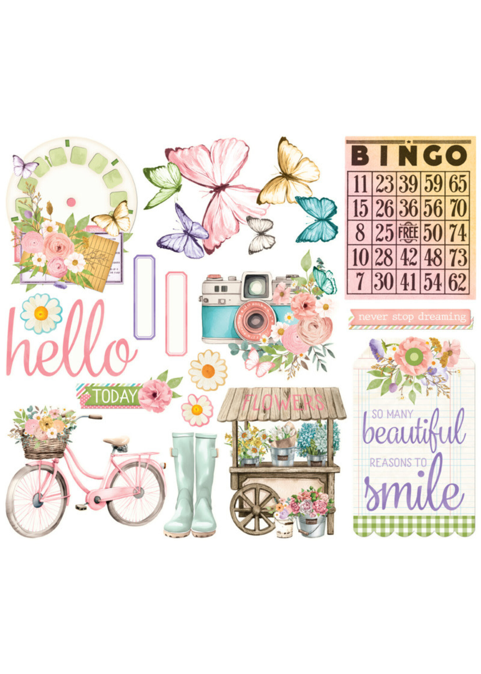 Simple Stories Simple Stories Big Bits & Pieces, Simple Vintage Flower Shoppe