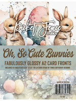 Picket Fence Studios Picket Fence Fabulously Glossy A2 Card Fronts, Oh - So Cute Bunnies