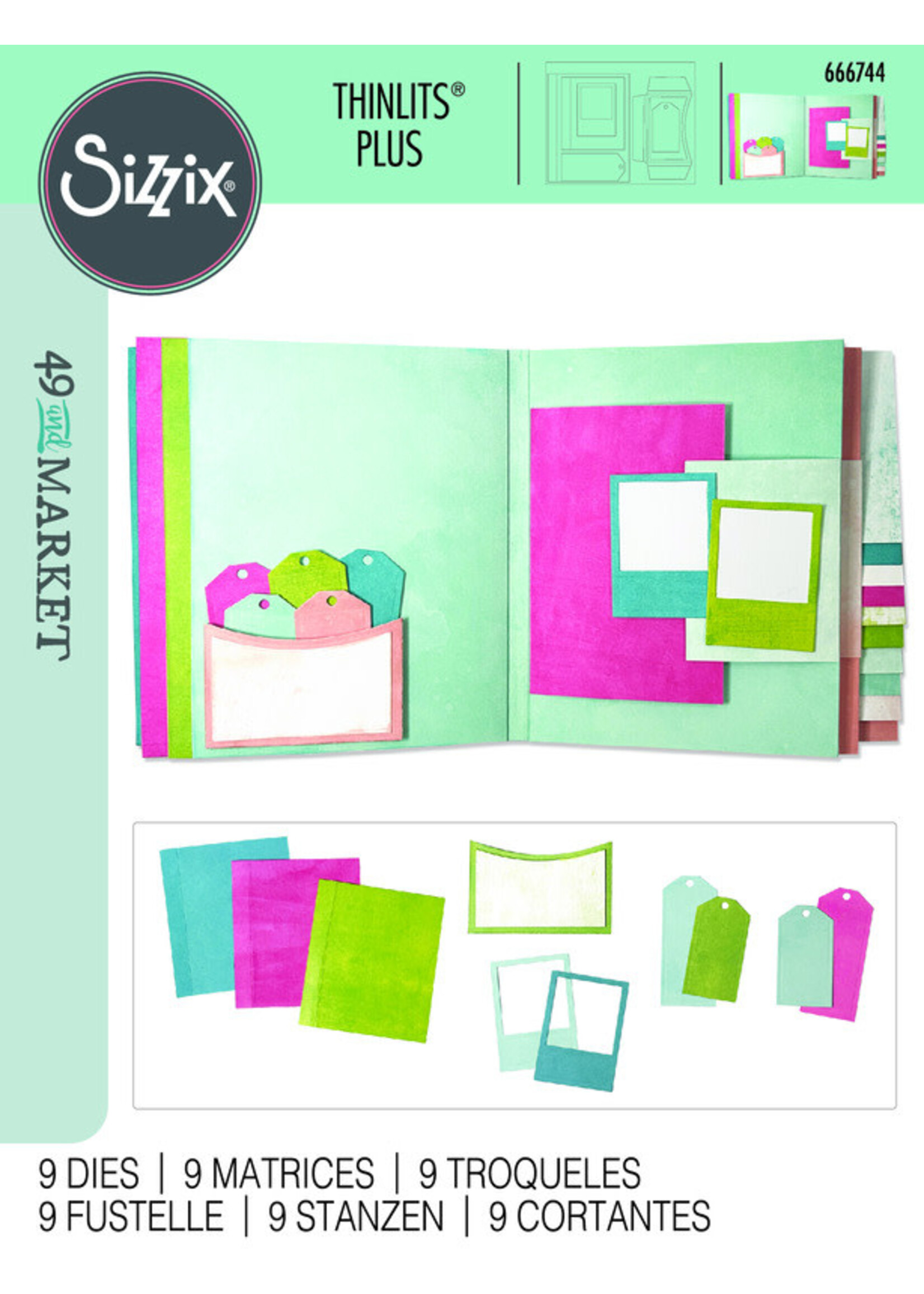 Sizzix 49 & Market Thinlits, Journal Essential Pages