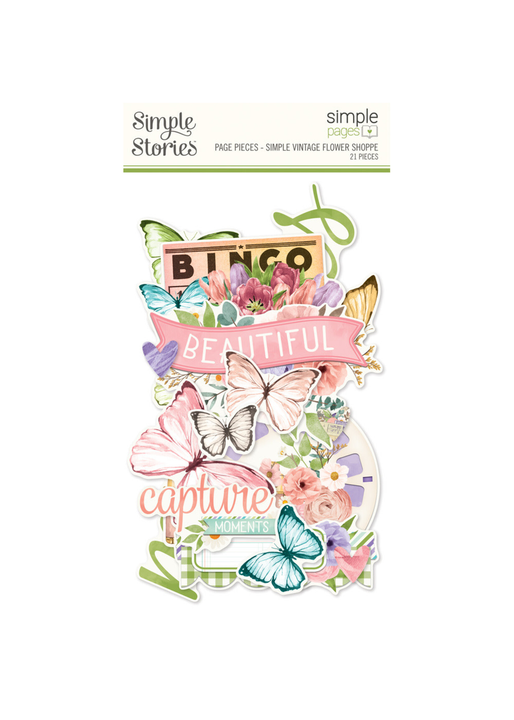 Simple Stories Page Pieces, Simple Vintage Flower Shoppe