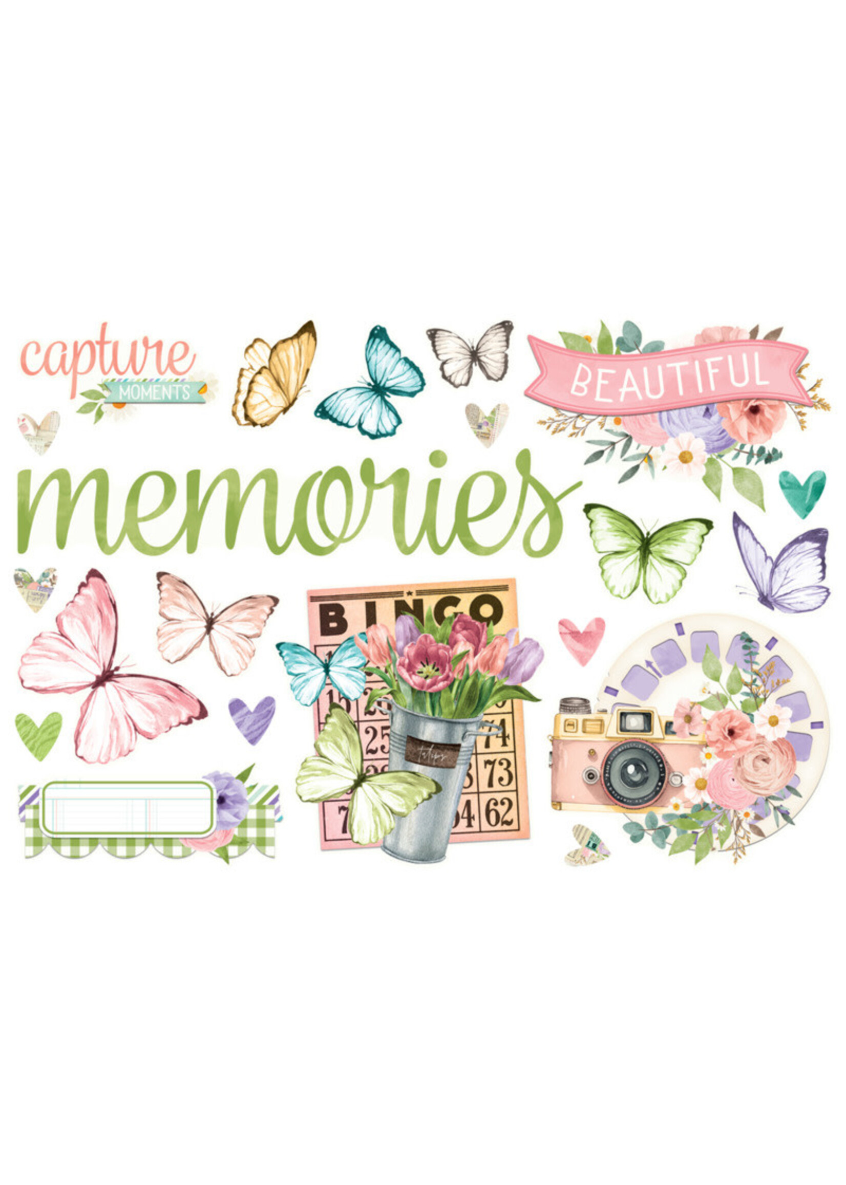 Simple Stories Page Pieces, Simple Vintage Flower Shoppe