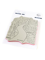 Pink Fresh Studio PFS Stamp/Stencil/Press Plate Bundle, Holiday Street