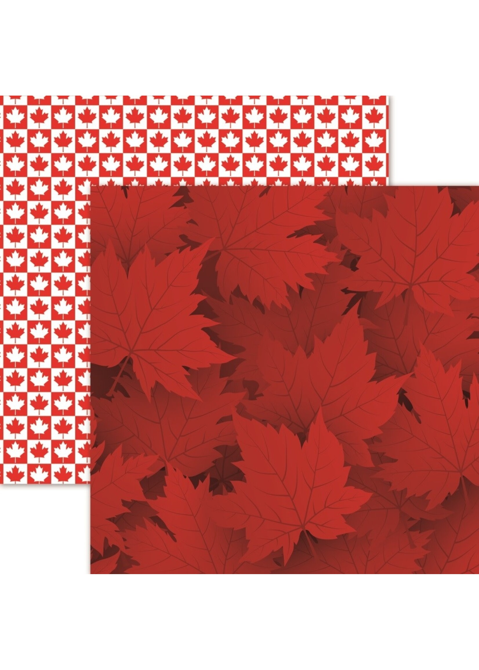 Reminisce 12X12 The Great North , Maple Leaf Motif