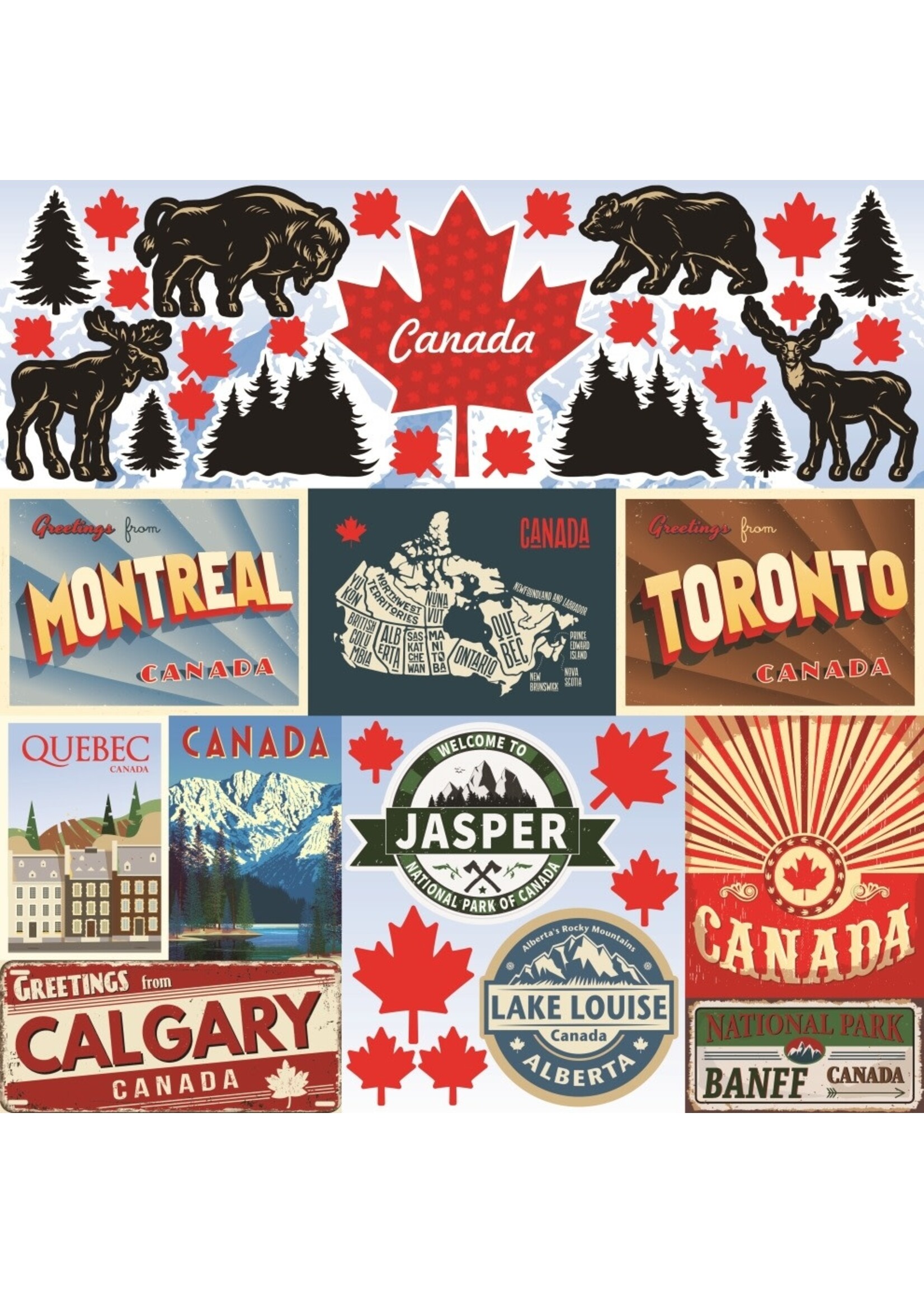 Reminisce Reminisce 12X12 Sticker Sheet, The Great North