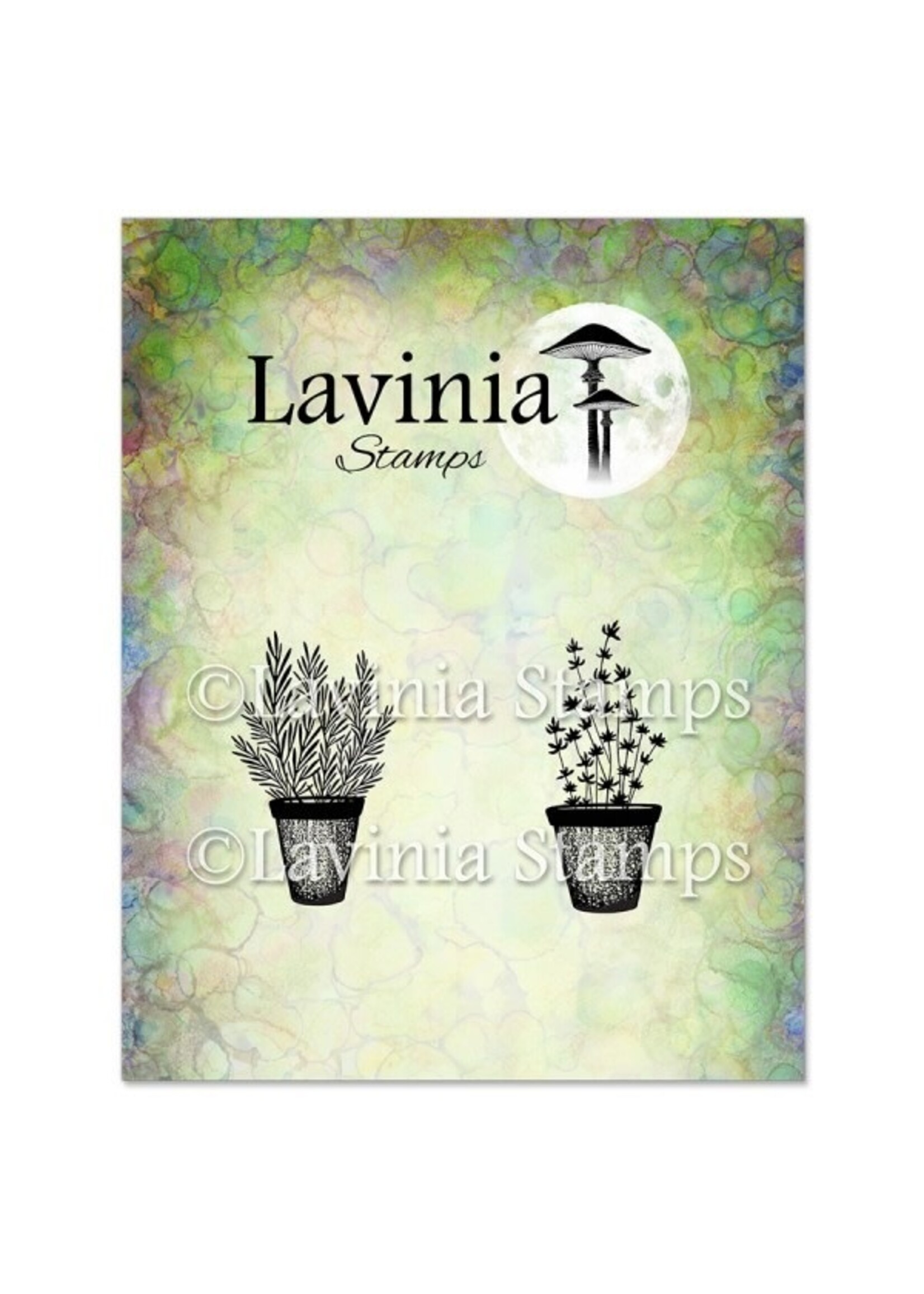 Lavinia Lavinia Stamp, LAV948 Rosemary & Thyme Pots