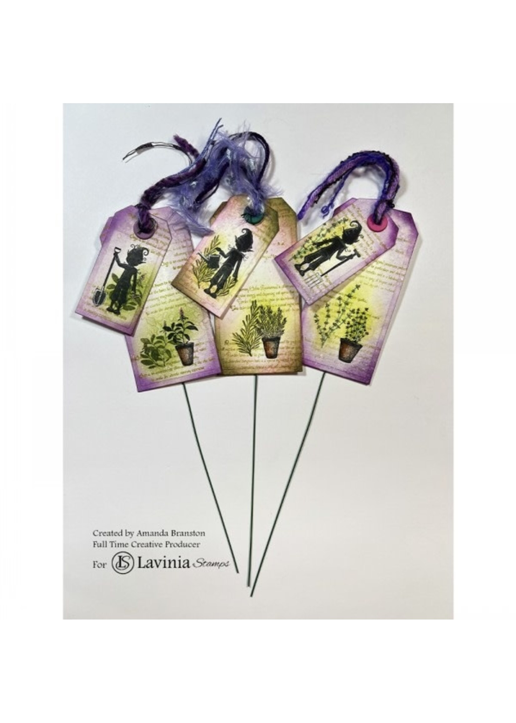 Lavinia Lavinia Stamp, LAV948 Rosemary & Thyme Pots