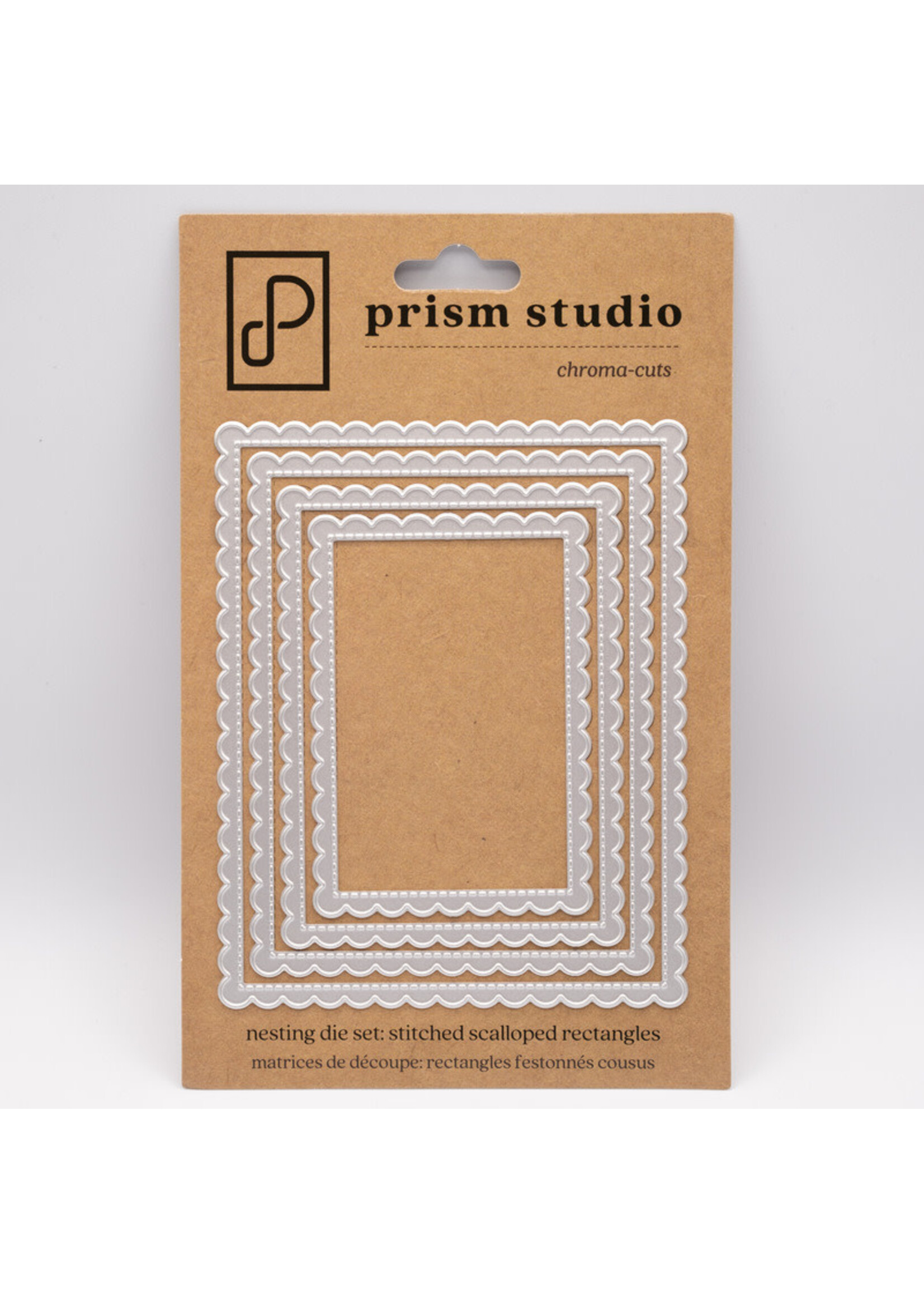 Prism Studio Prism Nesting Dies, Stitched Scalloped Rectangles