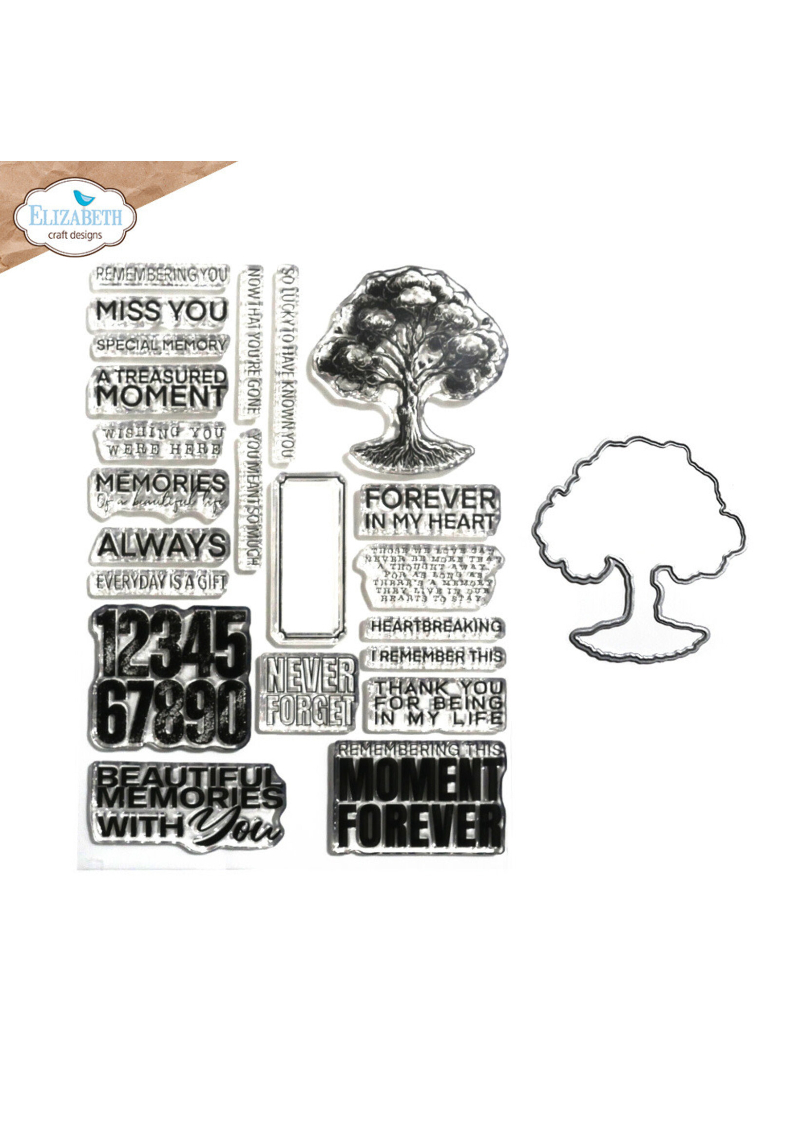 Elizabeth Craft Design ECD Stamp/Die Set, Tree of Life