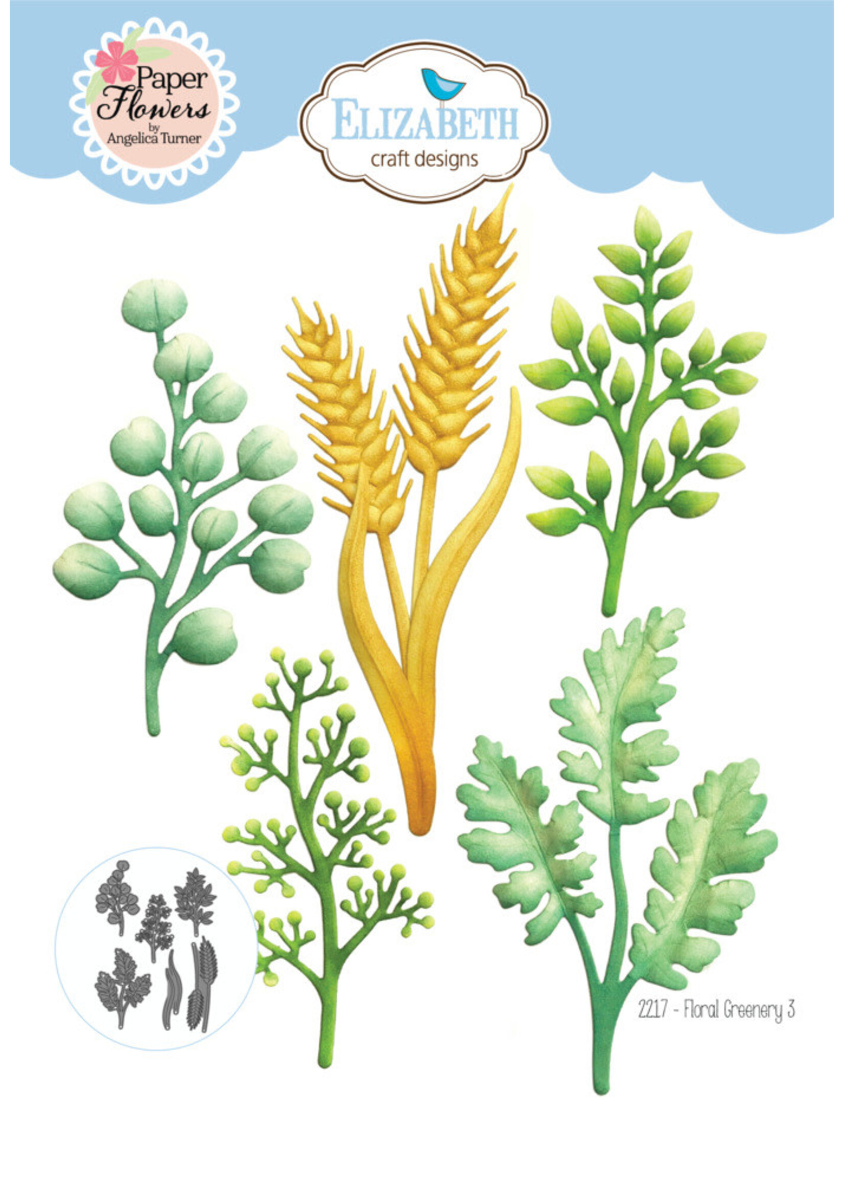 Elizabeth Craft Design ECD Die, Floral Greenery 3