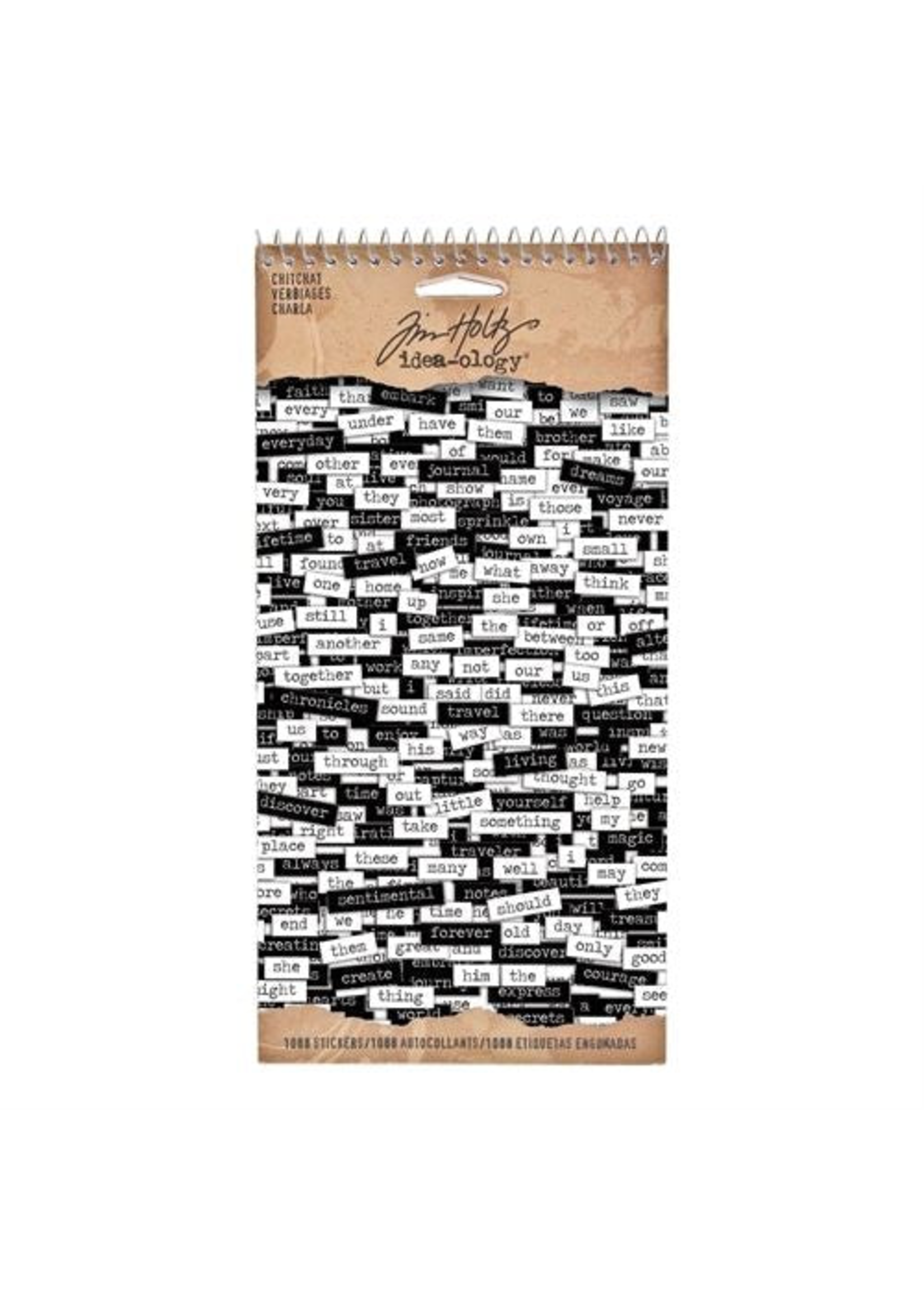 Idea-ology Tim Holtz Chitchat Stickers, Verbiages Charla