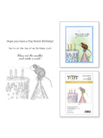 Spellbinders Spellbinders House Mouse Cling Stamp, Top Notch Birthday