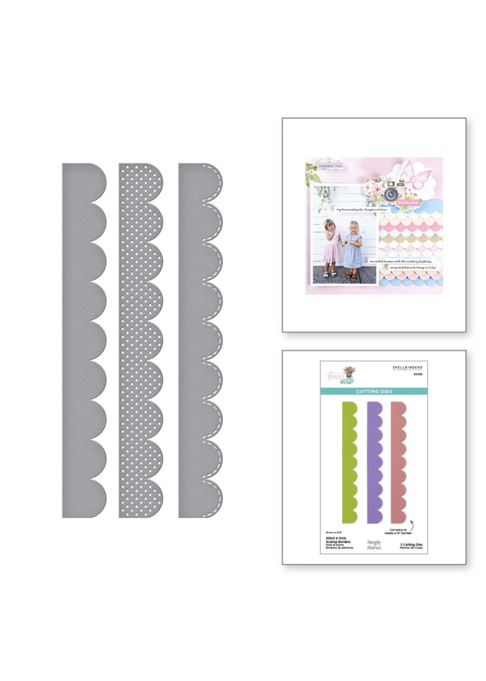 Spellbinders Die, Stitch & Dots Scallop Borders