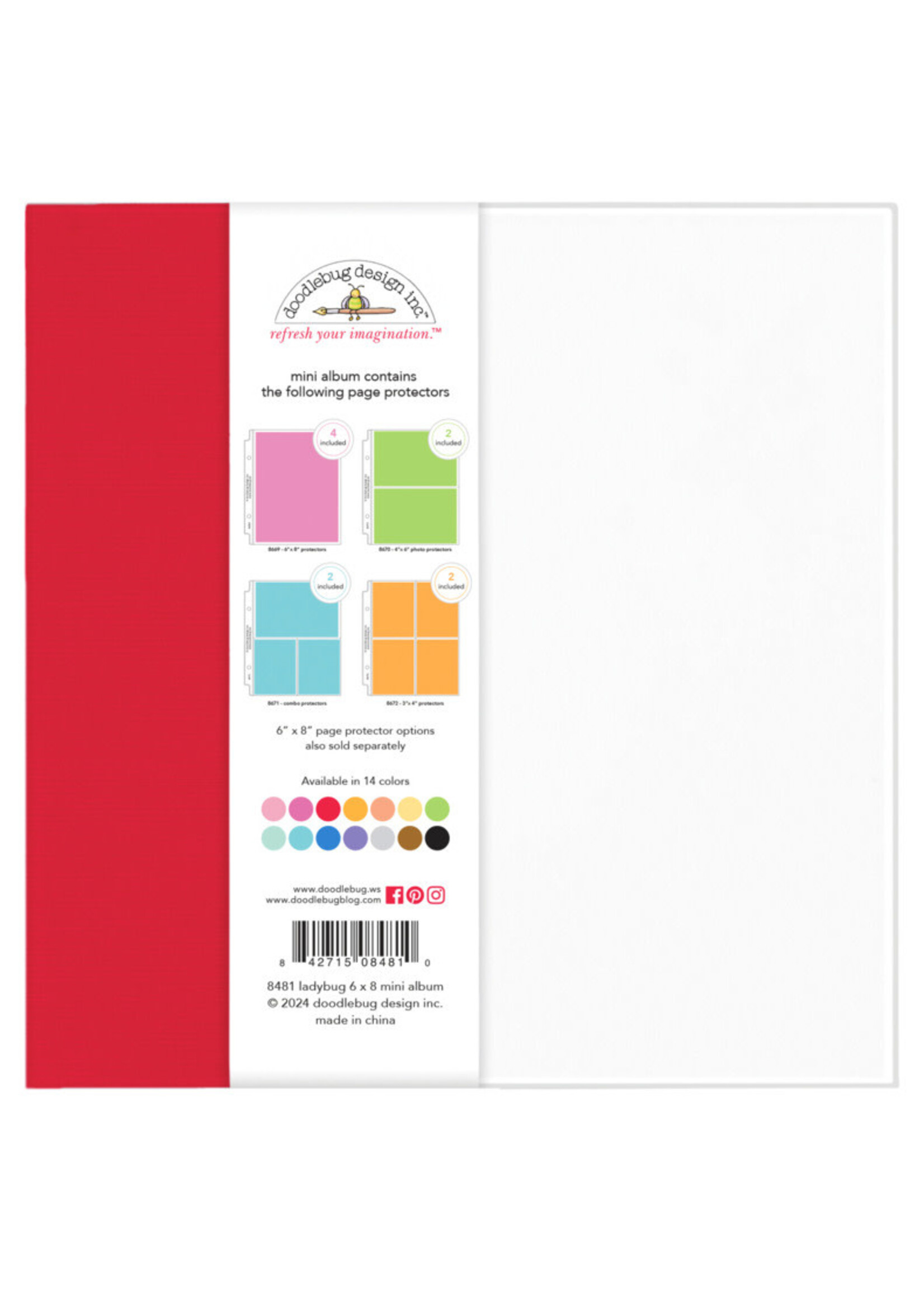 Doodlebug Doodlebug 6x8 Mini Album, Ladybug Red