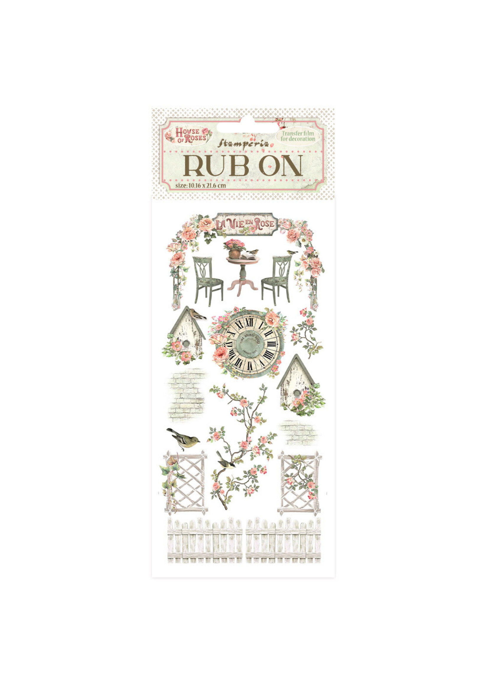 Stamperia Stamperia Rub-On, House of Roses - Elements