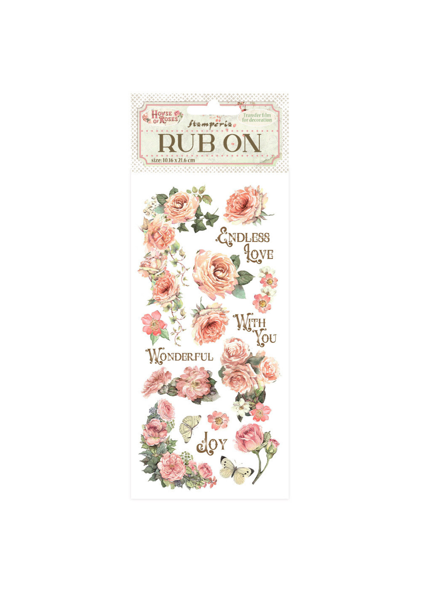 Stamperia Rub-On, House of Roses - Writings and Roses
