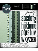 Sizzix Tim Holtz Thinlits, Vault Edges (31 pk)