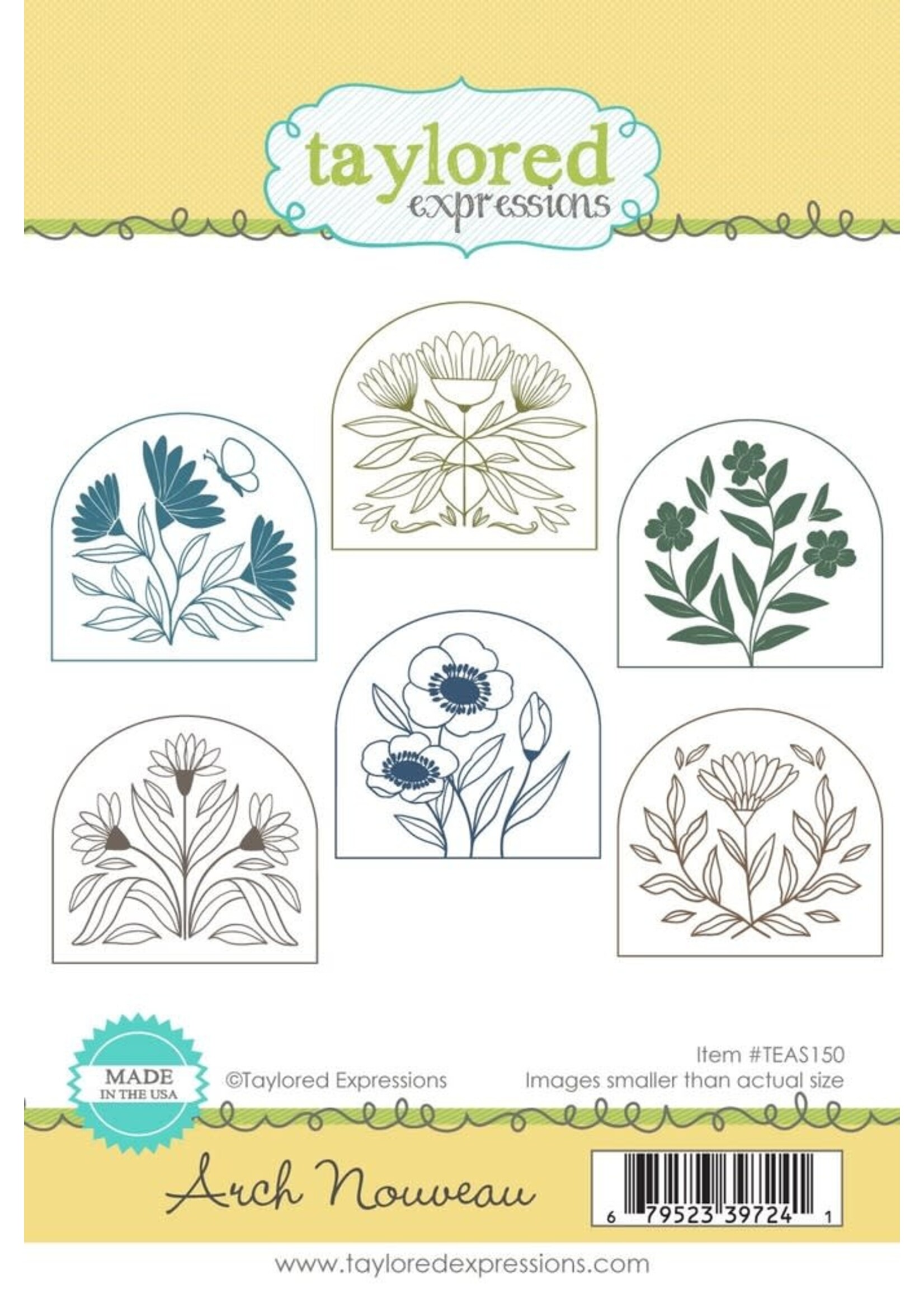 Taylored Expressions Bundle Cling Stamp & Die, Arch Nouveau