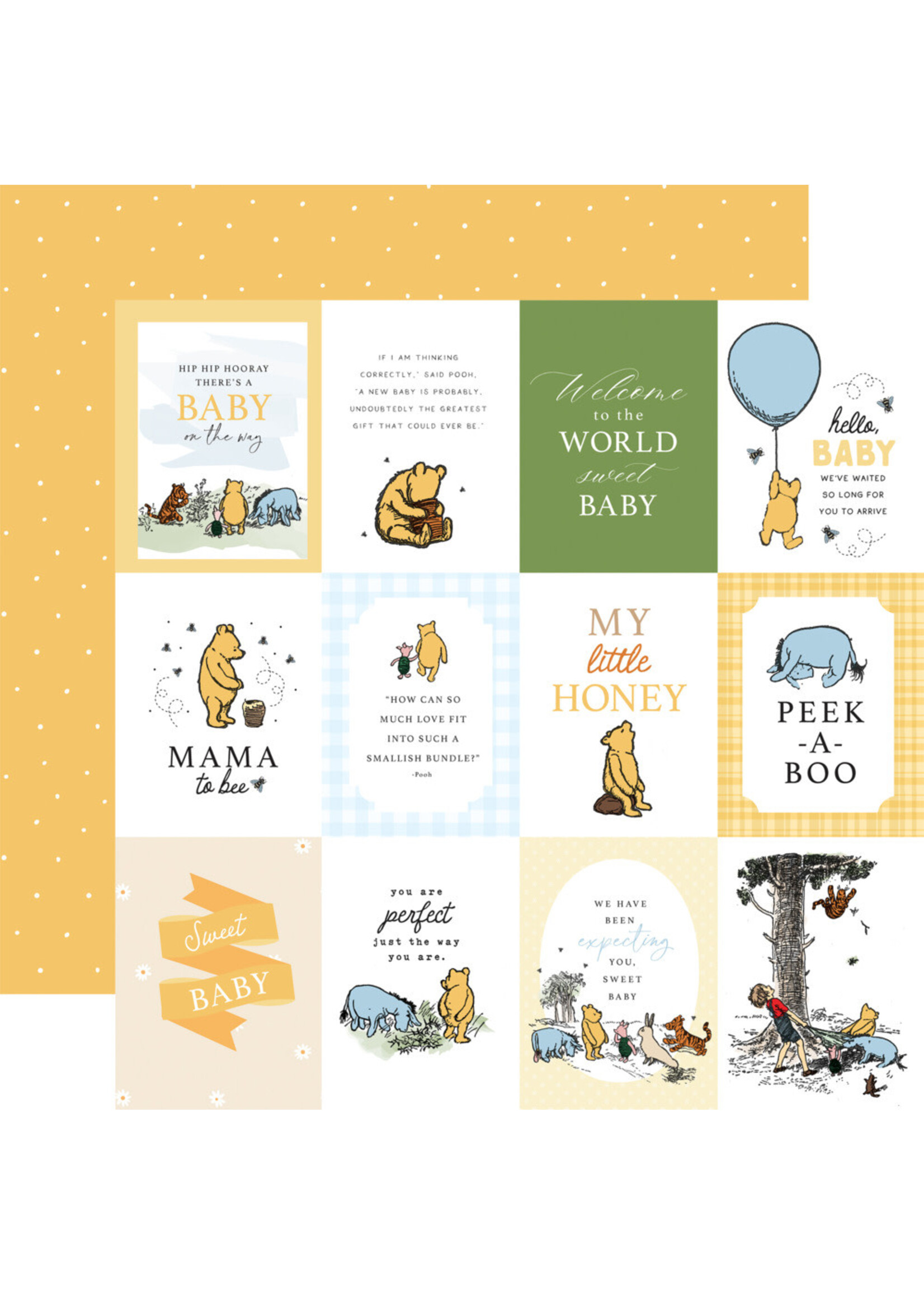 Echo Park Echo Park 12x12 Winnie the Pooh Baby, 3x4 Journaling Cards