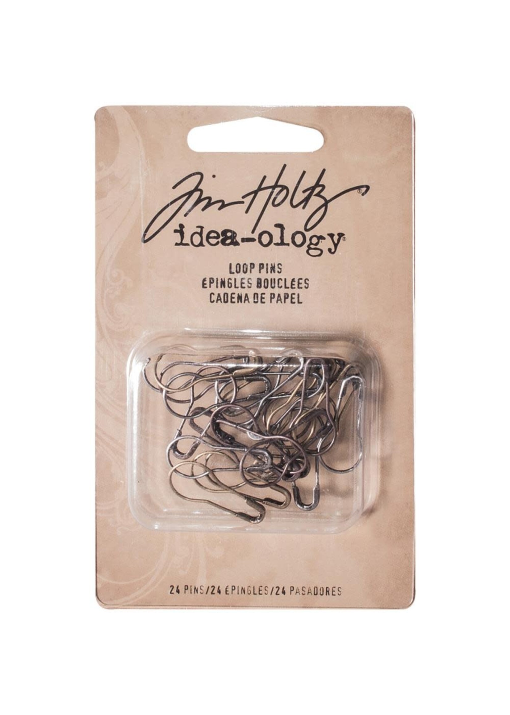 Idea-ology Tim Holtz Metal Loop Pins 1"