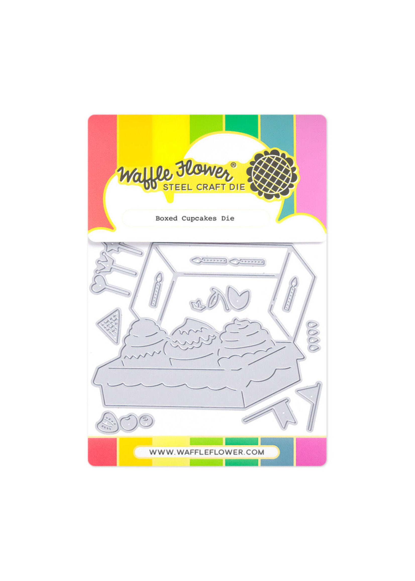 Waffle Flower Die, Boxed Cupcakes