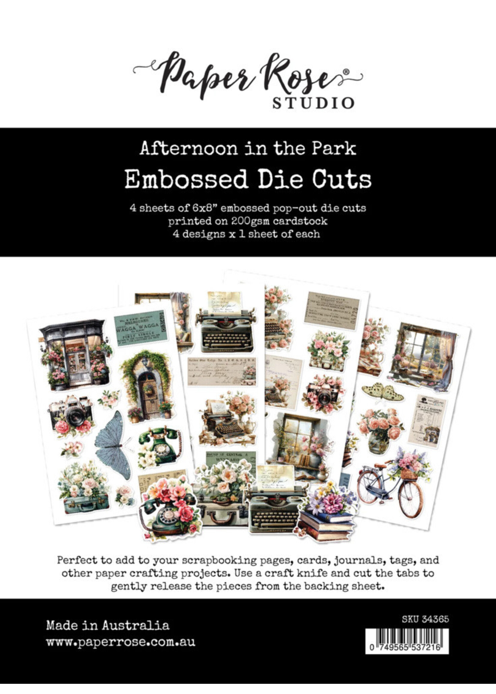 Paper Rose Embossed Die Cuts, Afternoon in the Park