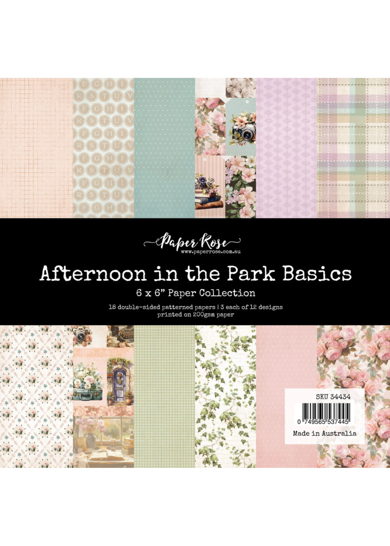 Paper Rose 6X6 Paper Collection, Afternoon in the Park Basics
