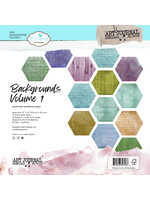 Elizabeth Craft Design 12x12 Printed Cardstock Pack, Backgrounds Volume 1