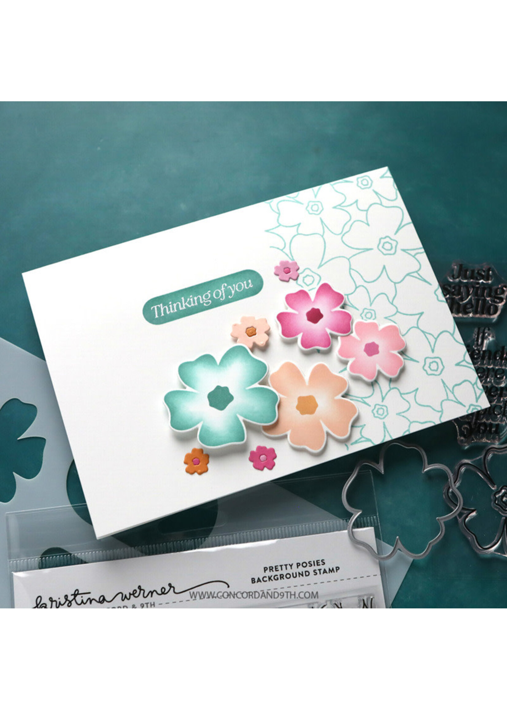 Concord & 9th Stamp/Die Bundle, Pretty Posies