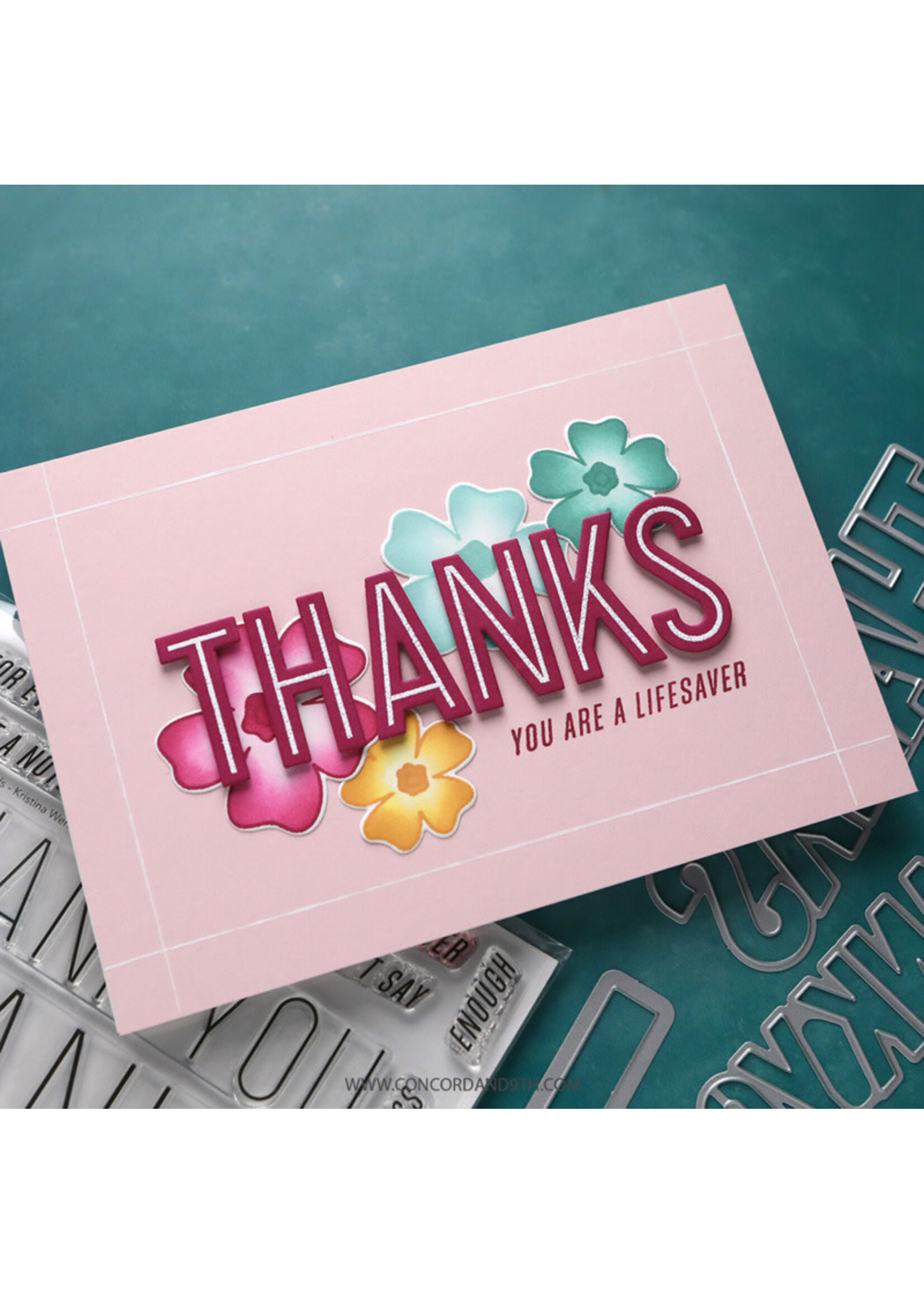 Concord & 9th Concord & 9th Stamp/Die Bundle, Pretty Posies