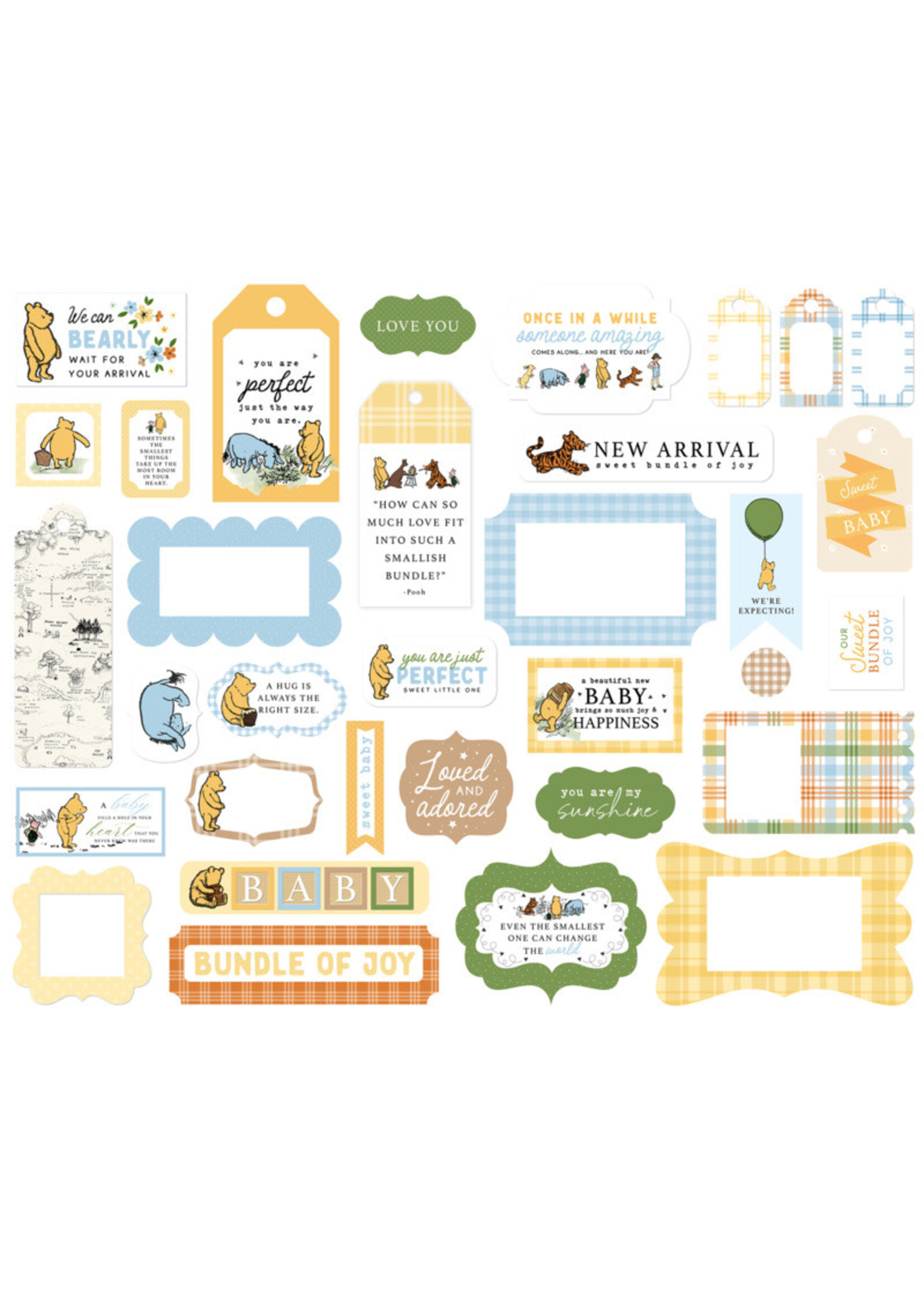 Echo Park Frames & Tags, Winnie the Pooh Baby