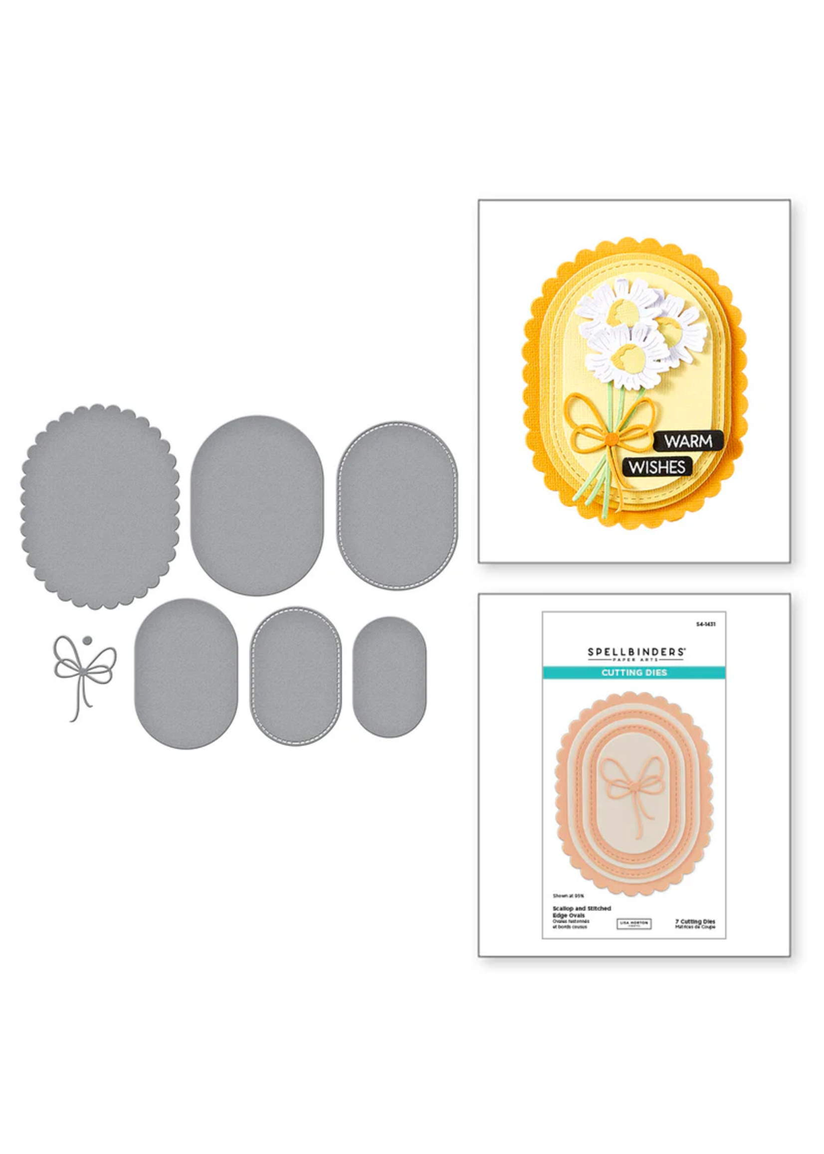 Spellbinders Die, Scallop and Stitched Edge Ovals