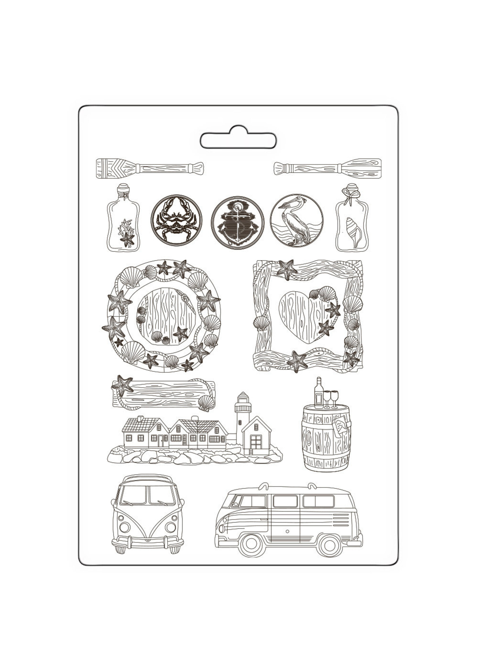 Stamperia Stamperia A4 Soft Mould, Silent Sea