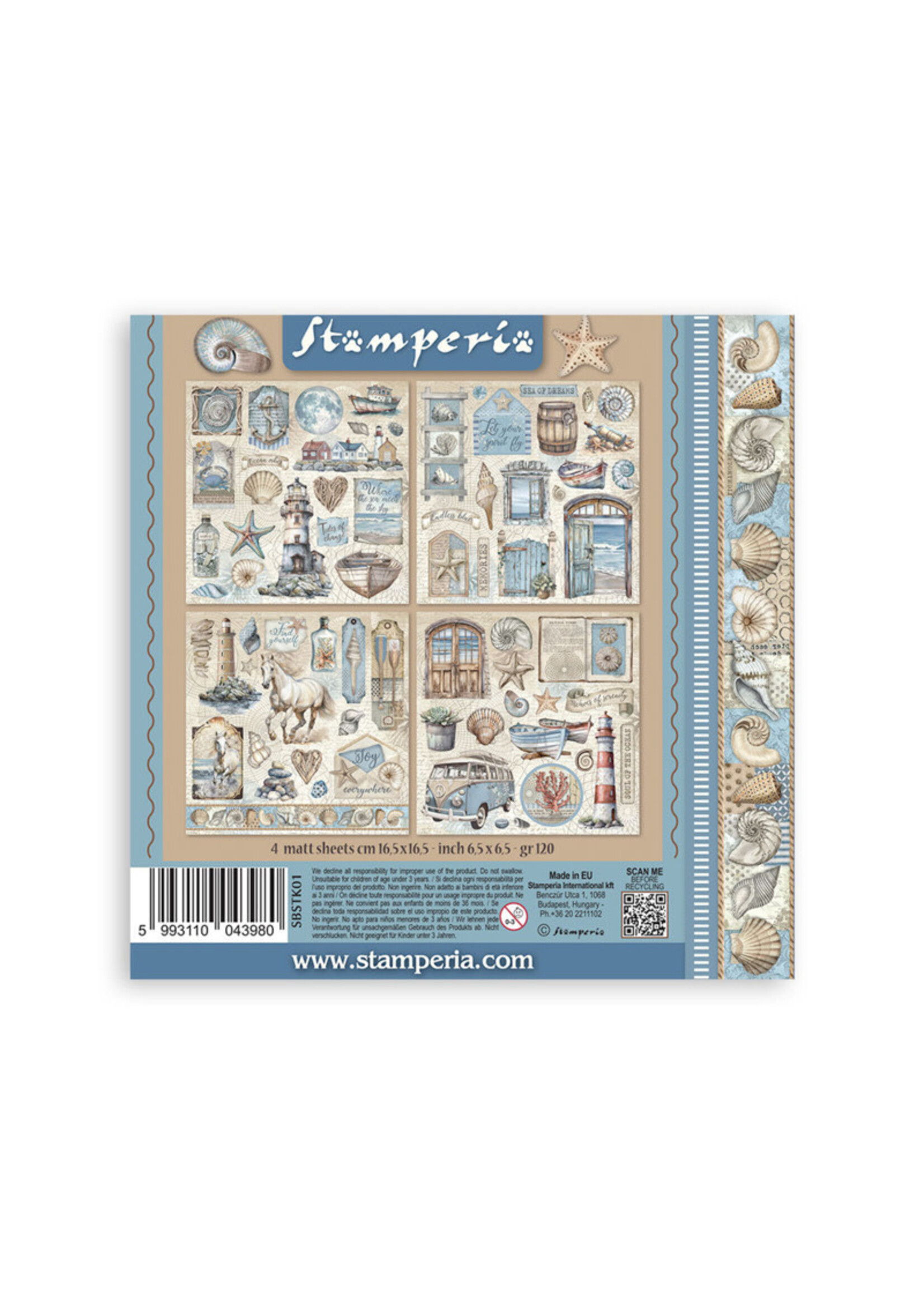 Stamperia Stickers, Silent Sea