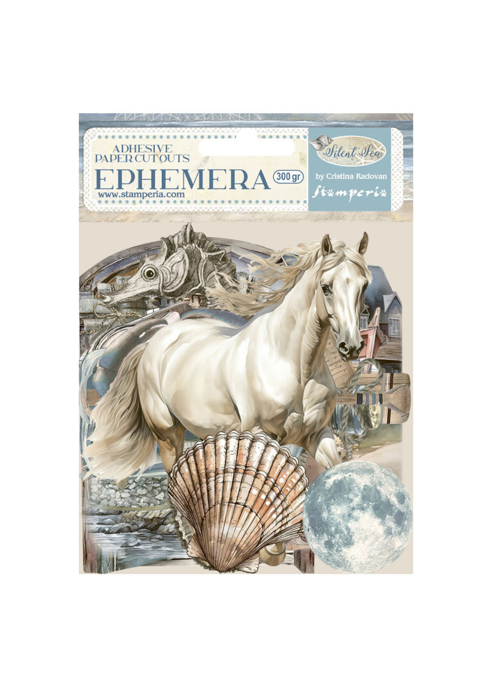 Stamperia Adhesive Ephemera, Silent Sea