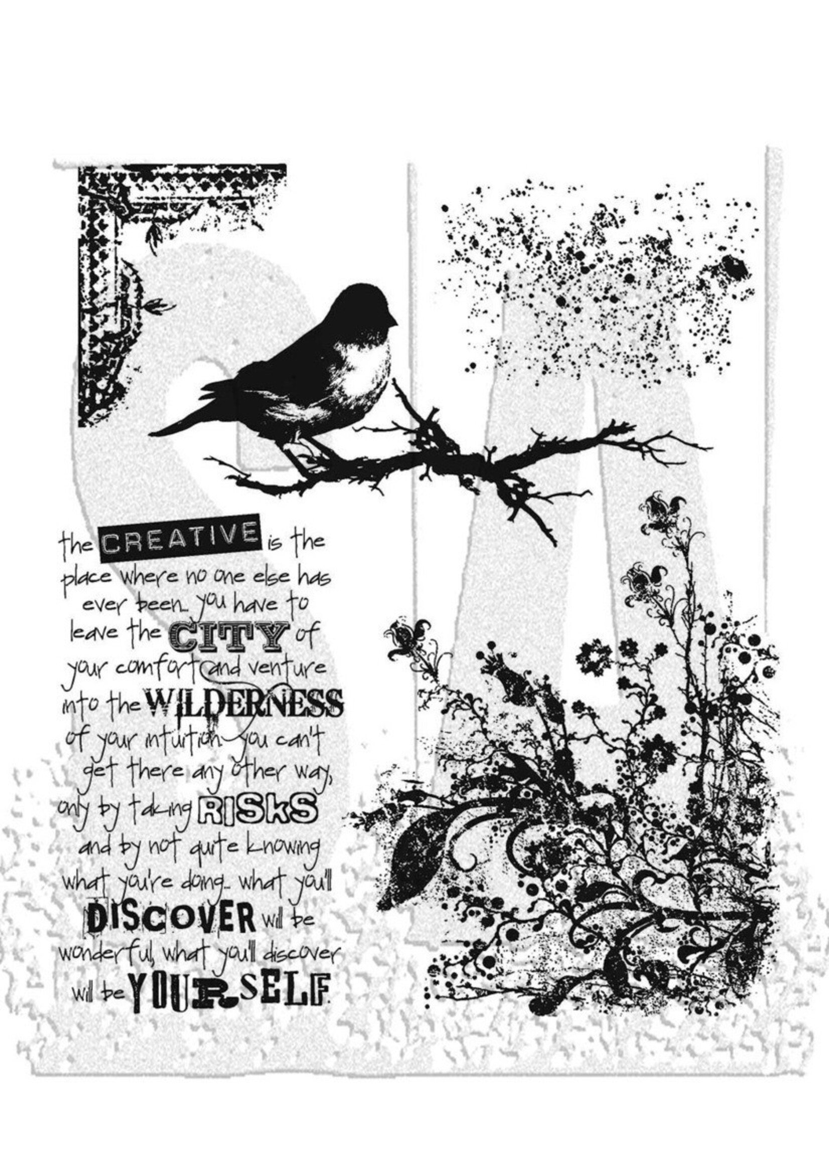 Stampers Anonymous Tim Holtz Cling Stamp, CMS061 Urban Tapestry