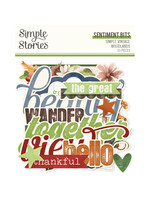 Simple Stories Sentiment Bits, Simple Vintage Woodlands