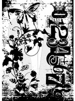 Stampers Anonymous Tim Holtz Components Cling Stamp, Fairy Garden