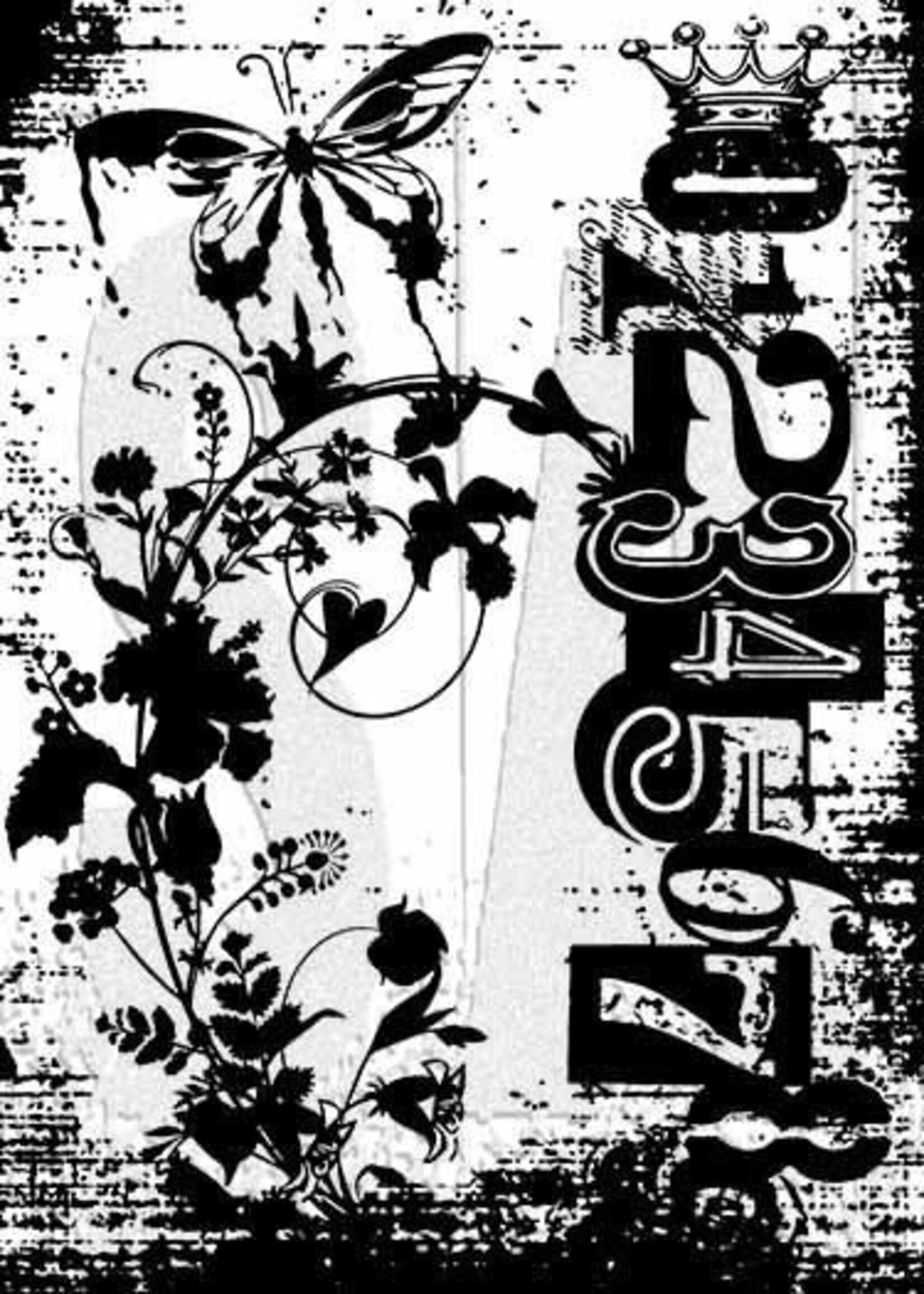 Stampers Anonymous Tim Holtz Components Cling Stamp, Fairy Garden