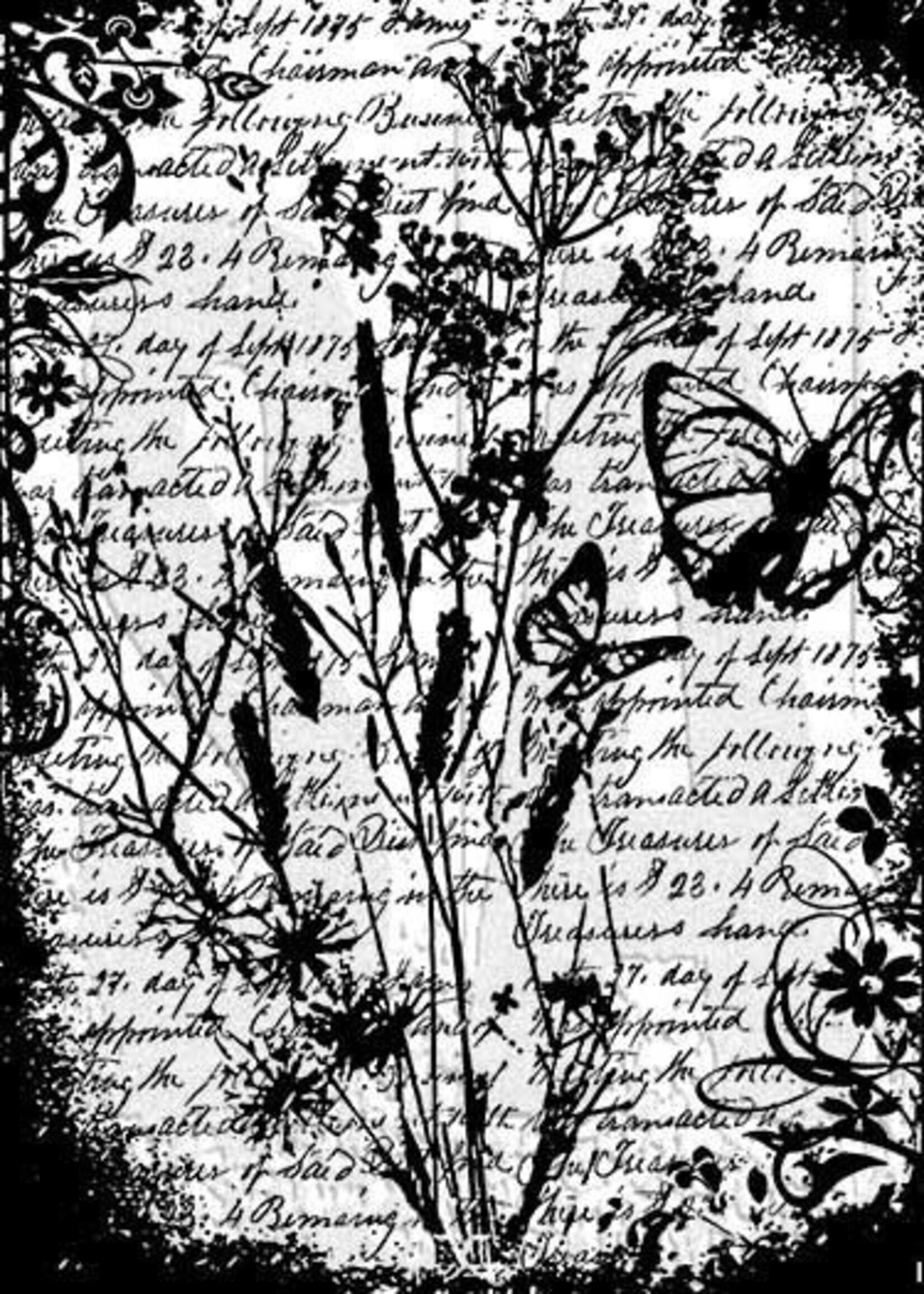 Stampers Anonymous Tim Holtz Components Cling Stamp, Flutter