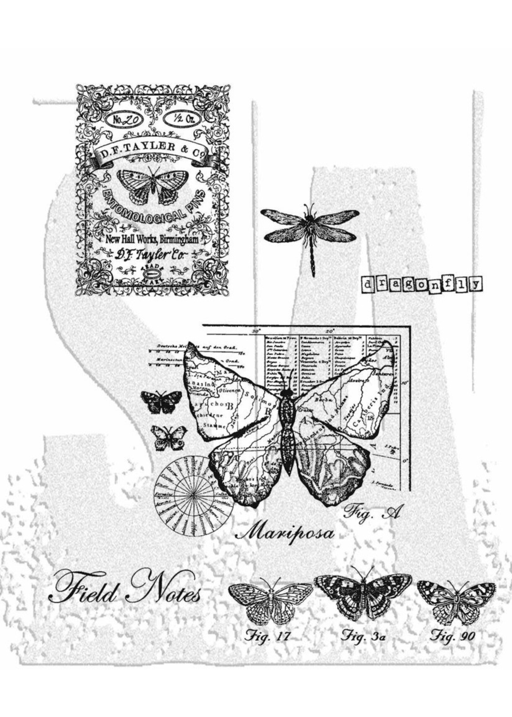 Stampers Anonymous Tim Holtz Cling Stamp, Classics #17