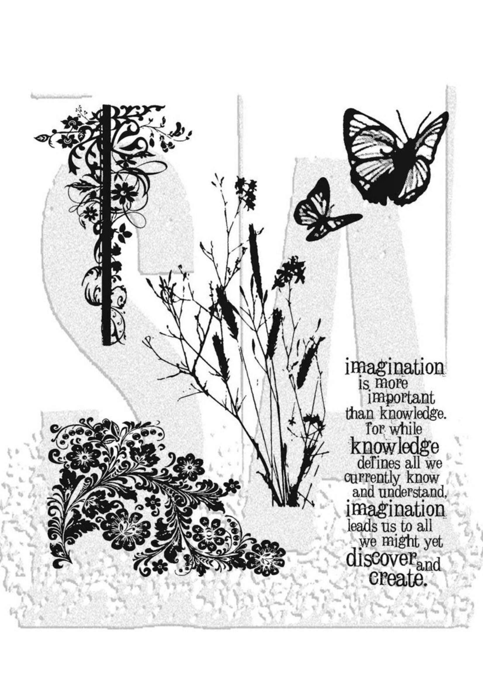 Stampers Anonymous Tim Holtz Cling Stamp, Nature's Discovery