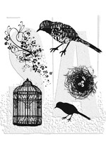 Stampers Anonymous Tim Holtz Cling Stamp, Artful Flight
