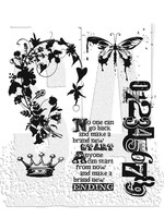 Stampers Anonymous Tim Holtz Cling Stamp, CMS058 Fairytale Frenzy