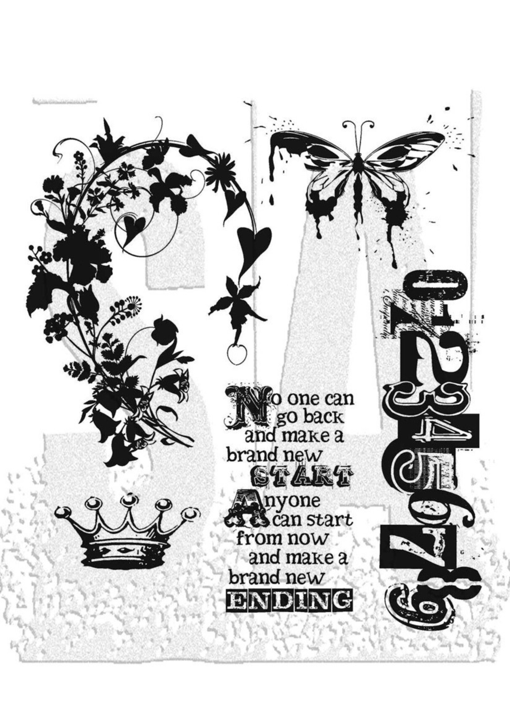Stampers Anonymous Tim Holtz Cling Stamp, Fairytale Frenzy