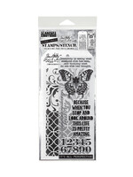 Stampers Anonymous Tim Holtz Mixed Media Stamp/Stencil, #15 Perspective/Flourish/Latticework