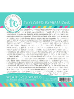 Taylored Expressions Cling Stamp, Weathered Words