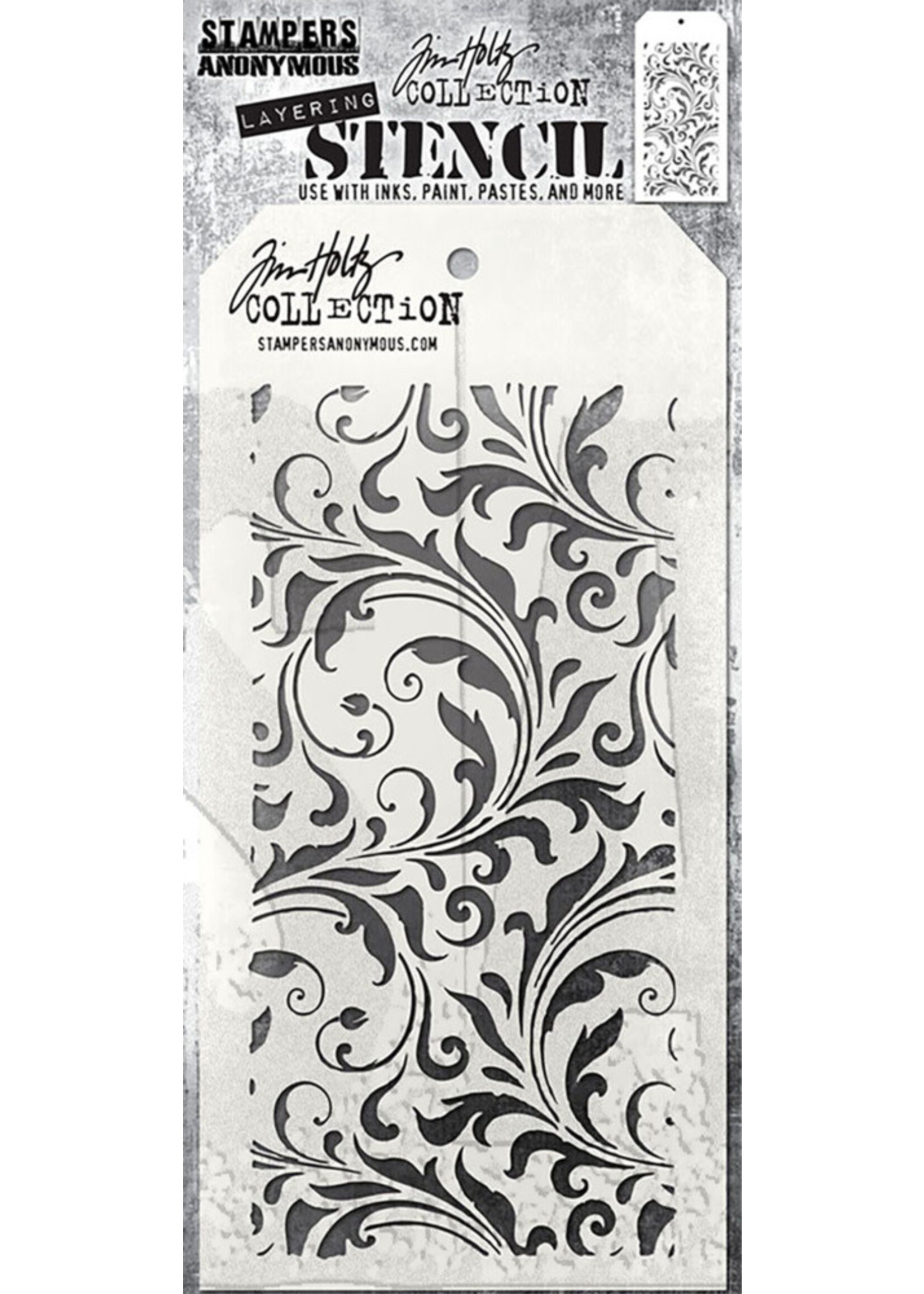 Stampers Anonymous Tim Holtz Layering Stencil, Flourish