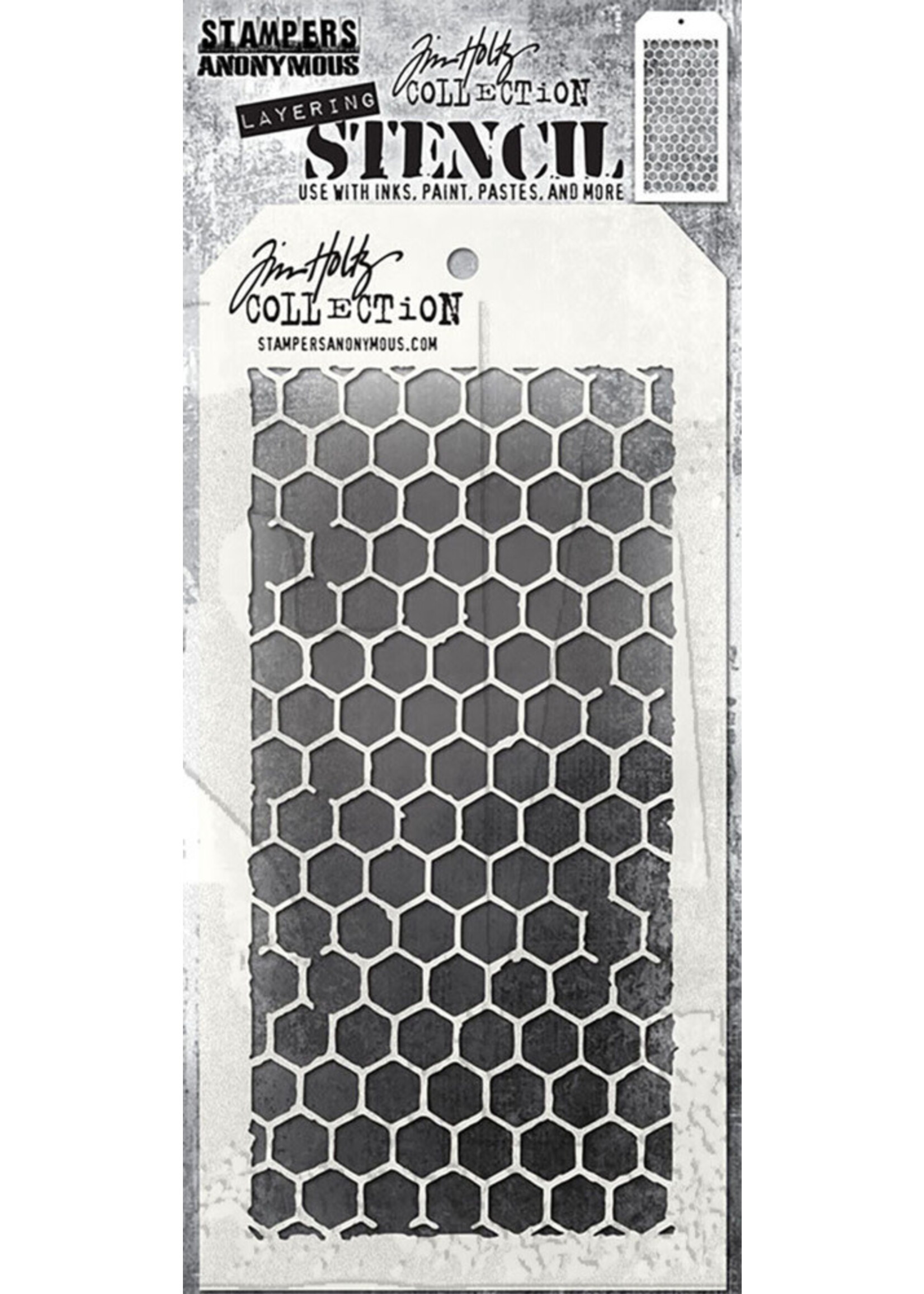 Stampers Anonymous Tim Holtz Layering Stencil, Honeycomb